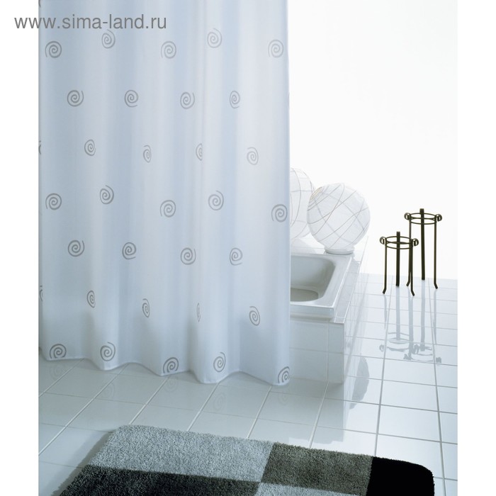 Штора для ванных комнат Univers, цвет белый, 240x180 см - Фото 1