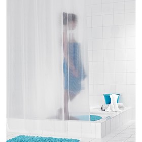 Штора для ванных комнат Stripe, цвет полупрозрачный, 180x200 см