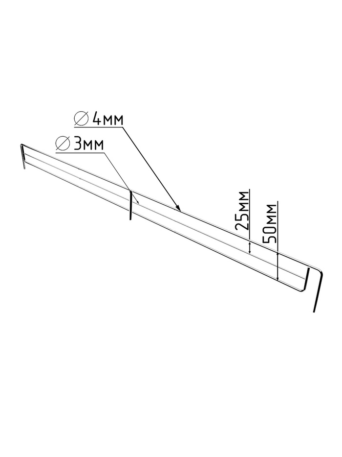 Ограждение переднее small, L-101 см, H=5 см