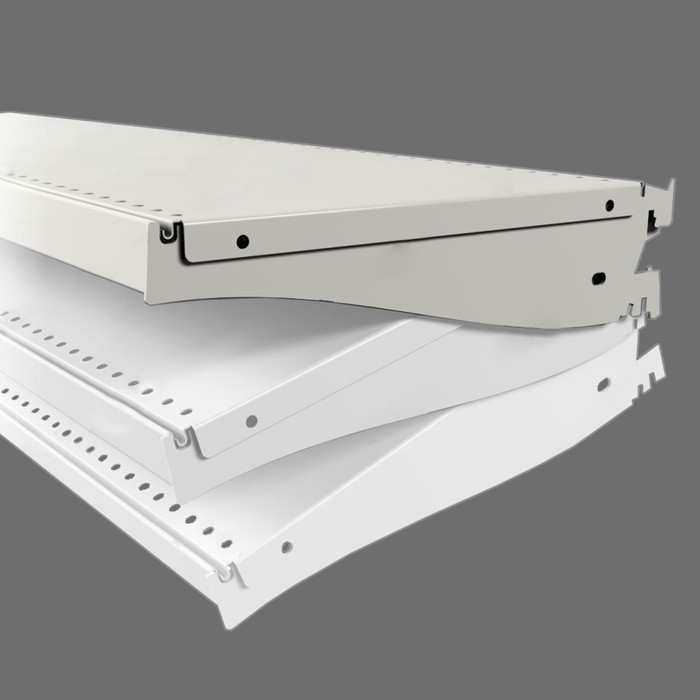 Кронштейн-полкодержатель наклонный для стеллажа, 40 см, цвет белый