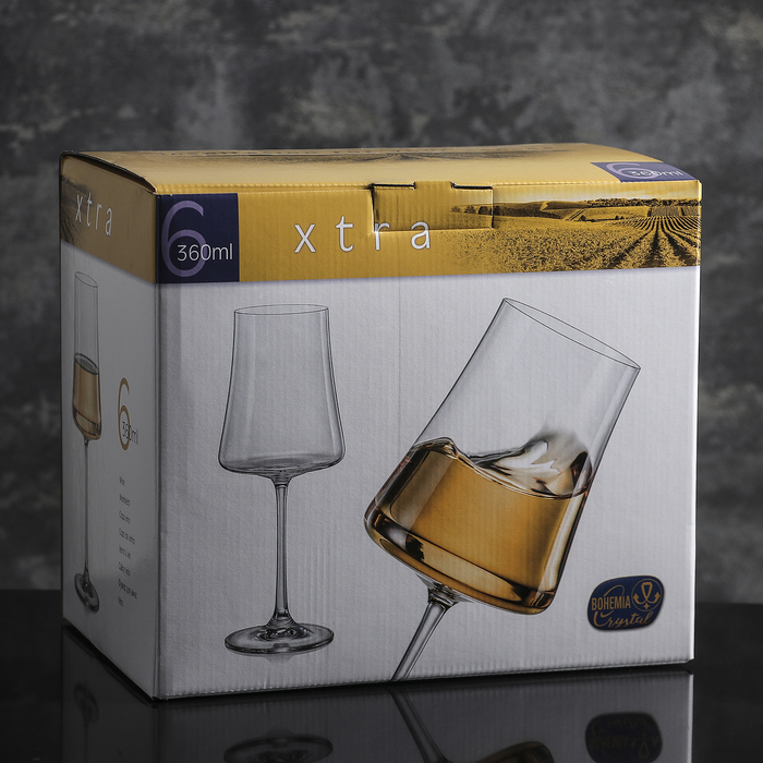 Набор бокалов для вина «Экстра», 360 мл, 6 шт - фото 1908458430
