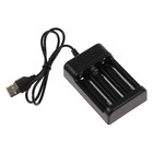 Зарядное устройство для трех аккумуляторов АА UC-25, USB, ток заряда 250 мА, чёрное - фото 8459168