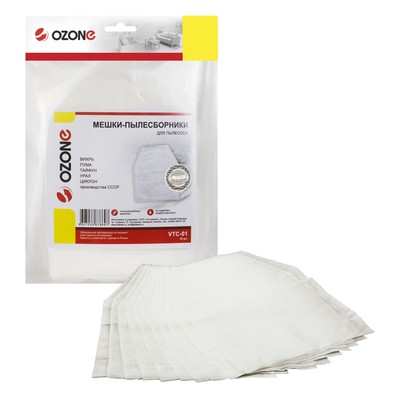 Мешки-пылесборники VTC-01 Ozone синтетические для пылесоса, 10 шт