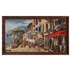 Гобеленовая картина "Ресторан на набережной" 67х38 см