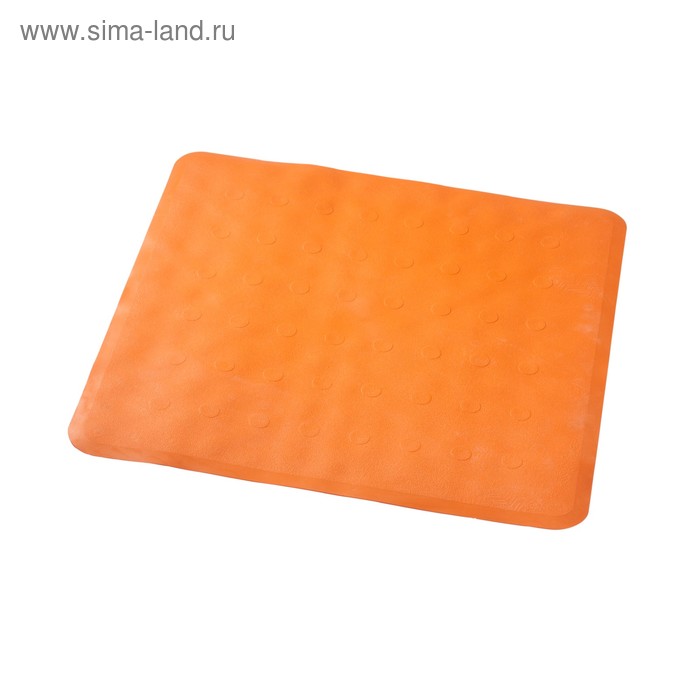 Коврик противоскользящий Basic, оранжевый, 51x51 см - Фото 1