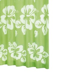 Штора для ванных комнат Flowerpower, цвет зеленый, 180x200 см
