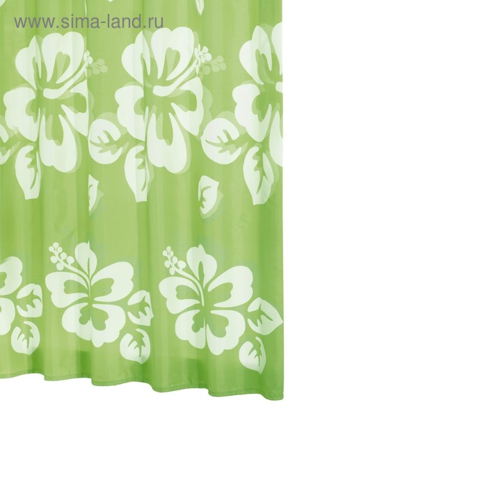 Штора для ванных комнат Flowerpower, цвет зеленый, 180x200 см - Фото 1