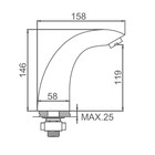 Смеситель для раковины Accoona A9020, сенсорный, хром - Фото 13