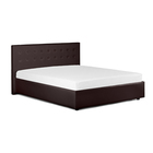 Кровать «Космопорт» без ПМ, 140×200 см, экокожа, цвет горький шоколад - Фото 2