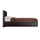 Кровать «Космопорт» без ПМ, 140×200 см, экокожа, цвет горький шоколад - Фото 3