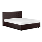 Кровать «Космопорт» с ПМ, 140×200 см, экокожа, цвет горький шоколад - Фото 3