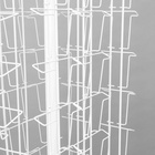 Буклетница вращающаяся для печатной продукции, 62 кармана (8 А4, 54 А5 +А 6), 45.5×41×180.5 см, цвет белый - Фото 4