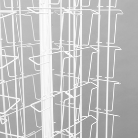 Буклетница вращающаяся для печатной продукции, 62 кармана (8 А4, 54 А5 +А 6), 45.5×41×180.5 см, цвет белый 4328802