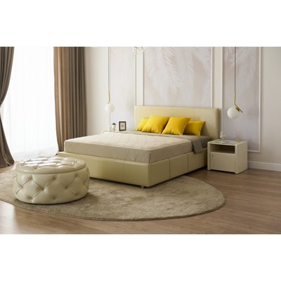 Кровать «Атриум» без ПМ, 1400×2000 мм, встроенное основание, цвет nice beige