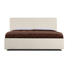 Кровать «Космопорт» без ПМ, 140×200 см, экокожа, цвет ванильное суфле - Фото 3