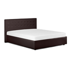 Кровать «Космопорт» без ПМ, 160×200 см, экокожа, цвет горький шоколад - Фото 2