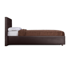 Кровать «Космопорт» без ПМ, 160×200 см, экокожа, цвет горький шоколад - Фото 3
