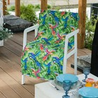 Подушка на уличное кресло «Этель» Попугай, 50×100+2 см, репс с пропиткой ВМГО, 100% хлопок - Фото 1