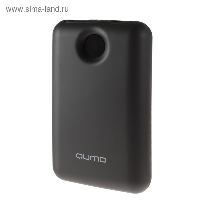 Внешний аккумулятор Qumo PowerAid 6600 (V2), 6600 мА-ч, 2 USB 1A+2A, вход до 1.5A, черный - Фото 1