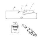 Замок накидной L-130, покрытие цинк, 40 шт. (комплект 40 шт) - фото 24331122