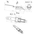 Замок накидной L-130, покрытие цинк, 40 шт. (комплект 40 шт) - фото 24331123