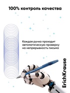 Стираемая ручка ErichKrause. R=301 Magic Gel, гелевая, синий стержень, узел 0.5 мм - Фото 5