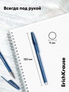 Стираемая ручка ErichKrause. R=301 Magic Gel, гелевая, синий стержень, узел 0.5 мм - Фото 9