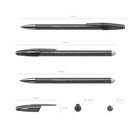 Ручка гелевая стираемая Erich Krause R-301 Magic Gel, узел 0.5 мм, чернила чёрные, длина письма 200 м, цена за 1 шт - Фото 2