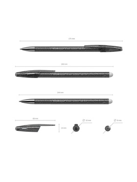Ручка гелевая стираемая ErichKrause R-301 Magic Gel, узел 0.5 мм, чернила чёрные, длина письма 200 м, цена за 1 шт. (комплект 12 шт)