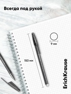 Стираемая ручка ErichKrause. R-301 Magic Gel, гелевая, чёрный стержень, узел 0.5 мм - Фото 9