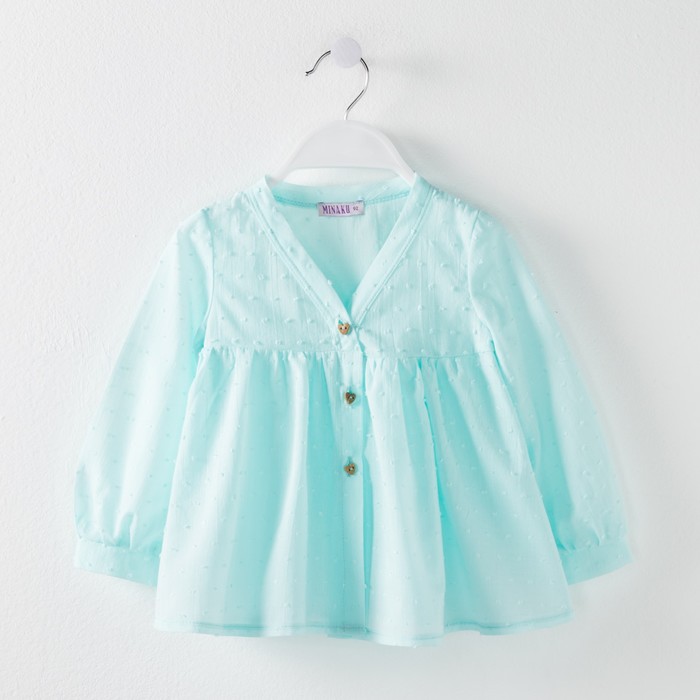 Блузка для девочки MINAKU, рост 92 см, цвет голубой - Фото 1