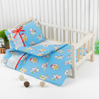 Постельное бельё для кукол «Мишки», простынь, одеяло, подушка, цвет голубой - Фото 1