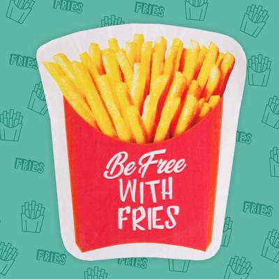 Полотенце пляжное «Картошка фри», 130×150 см, 100 % п/э