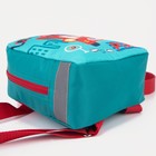 Рюкзак детский на молнии, светоотражающая полоса, цвет бирюзовый - Фото 5