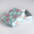 Коробка сборная крышка-дно без окна, "Шарики в облаках", 18 х 15 х 5 см - Фото 2