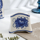 Подставка для губки кухонной, 6×9 см, гжель, фарфор - Фото 2