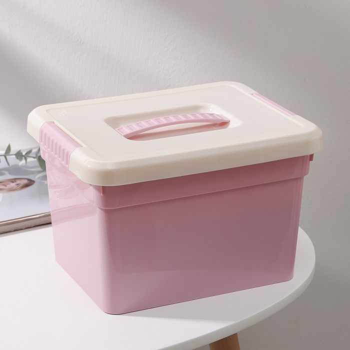 Контейнер для хранения с крышкой Kid's Box, 5 л, 25×20×16 см, 6 вставок, лоток, цвет МИКС - Фото 1
