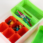 Контейнер для хранения с крышкой Kid's Box, 10 л, 37×25×16 см, 12 вставок, 2 лотка, цвет МИКС - Фото 6