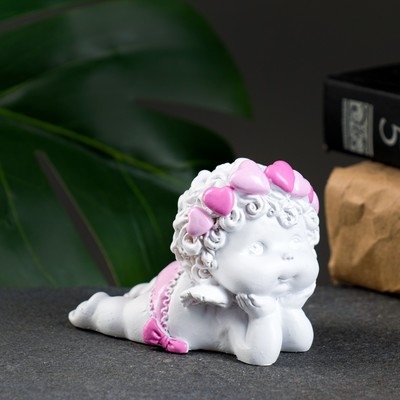 Фигура «Ангел лежит личико на ручках» 8×5.5×6.5 см