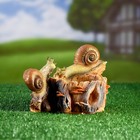 Садовая фигура - кормушка из полистоуна «Улитки», 24×15×14 см - Фото 2