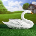 Садовая фигура из полистоуна «Лебедь плывёт», 46×26 см - Фото 2