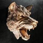 Подвесной декор "Голова волка" бронза 38х30х28см - Фото 2