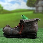 Фигурное кашпо "Ботинок с лягушками" 15х24см - Фото 3