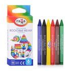 Мелки восковые 6 цветов, «Гамма» «Классические», треугольные, европодвес - Фото 1