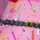 Пенал 2 отделения на молнии "Пайетки двухцветные", красно-черные - Фото 6