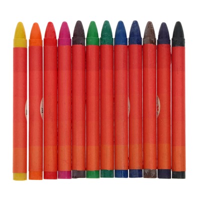 Мелки восковые 12 цветов, «Гамма» «Мультики», круглые, европодвес