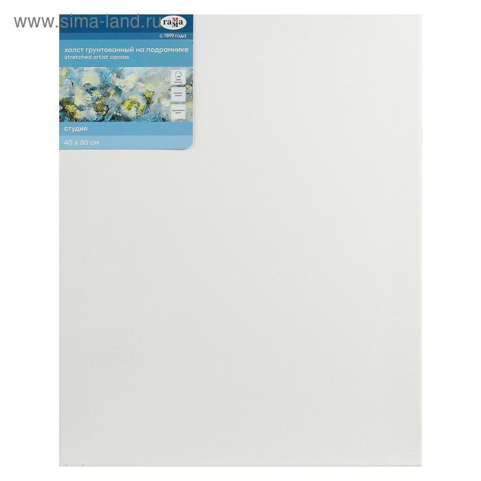 Холст на подрамнике «Гамма. Студия», хлопок 100%, 40×50×1.8 см, акриловый грунт, мелкозернистый, 280 г/м² - Фото 1