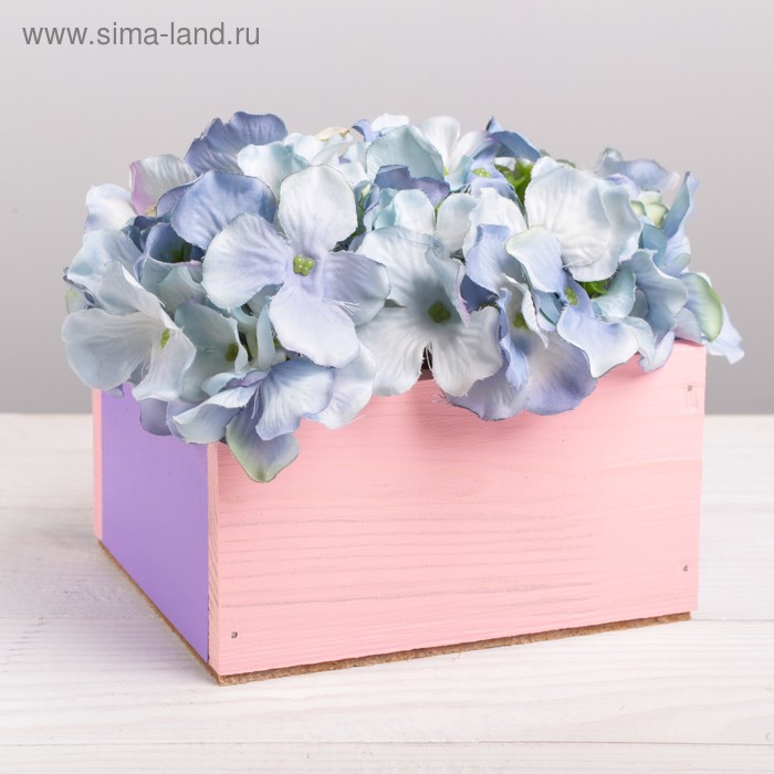 Кашпо флористическое, розово‒сиреневый, 15 × 8 × 8 см - Фото 1