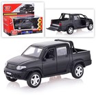 Машина металлическая инерционная UAZ Pickup, матовый черный, 12 см - фото 5023136