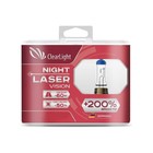 Лампа автомобильная, H4 Clearlight Night Laser Vision +200% Light, набор 2 шт 4328655 - фото 310778541